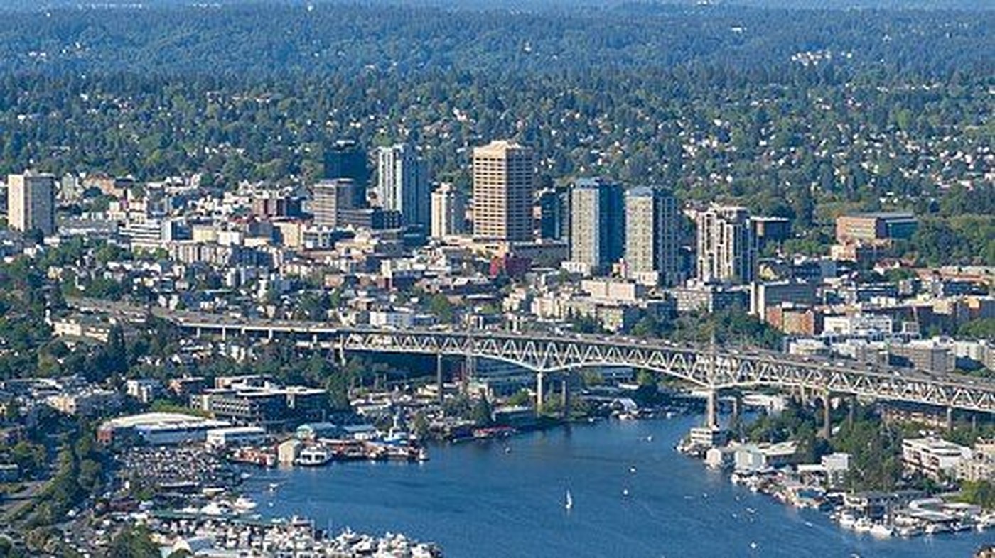 Street view of the University District in Seattle